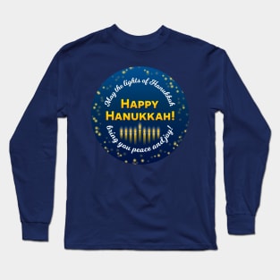 Happy Hanukkah greeting Long Sleeve T-Shirt